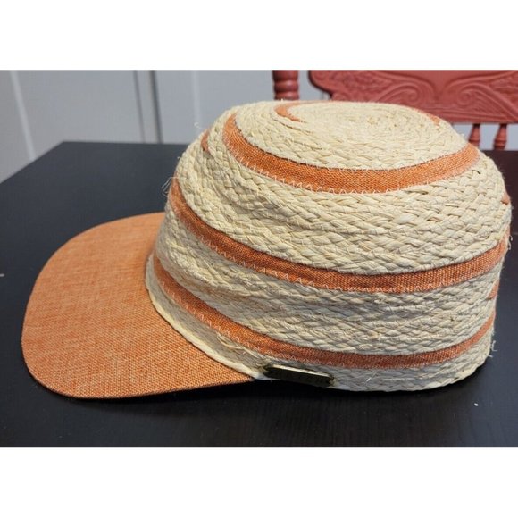 HATCH Straw Ball Cap Orange Tan Women's Hat - Picture 2 of 6